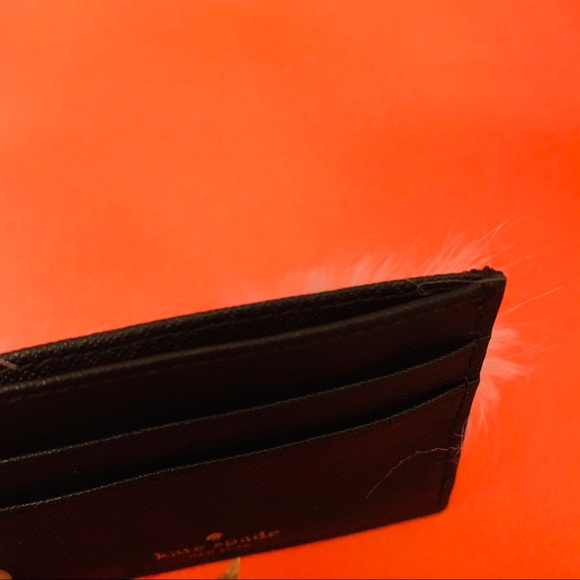 KATE SPADE DASHING BEAUTY BLACK PENGUIN CARDHOLDER - Picture 5 of 8